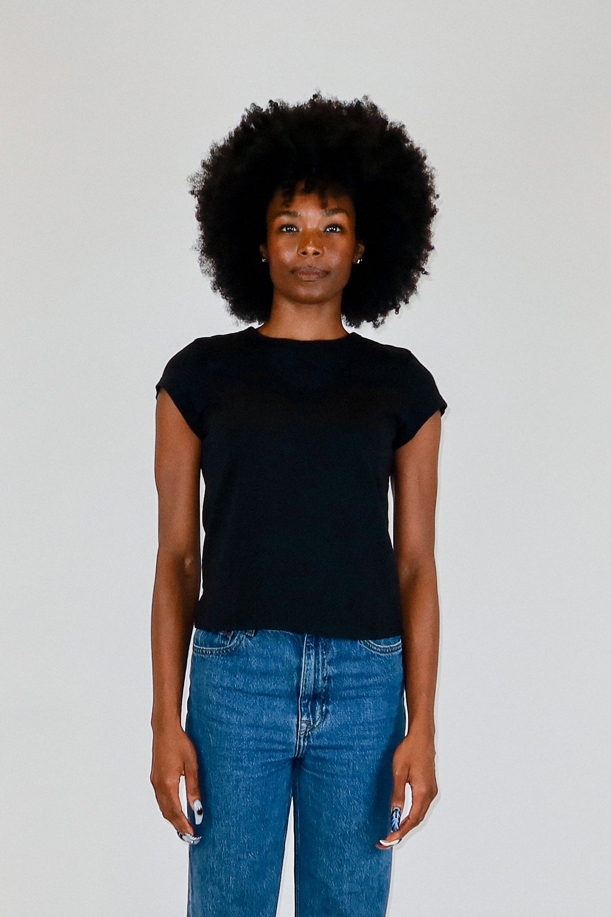The Cap Sleeve Tee - Black