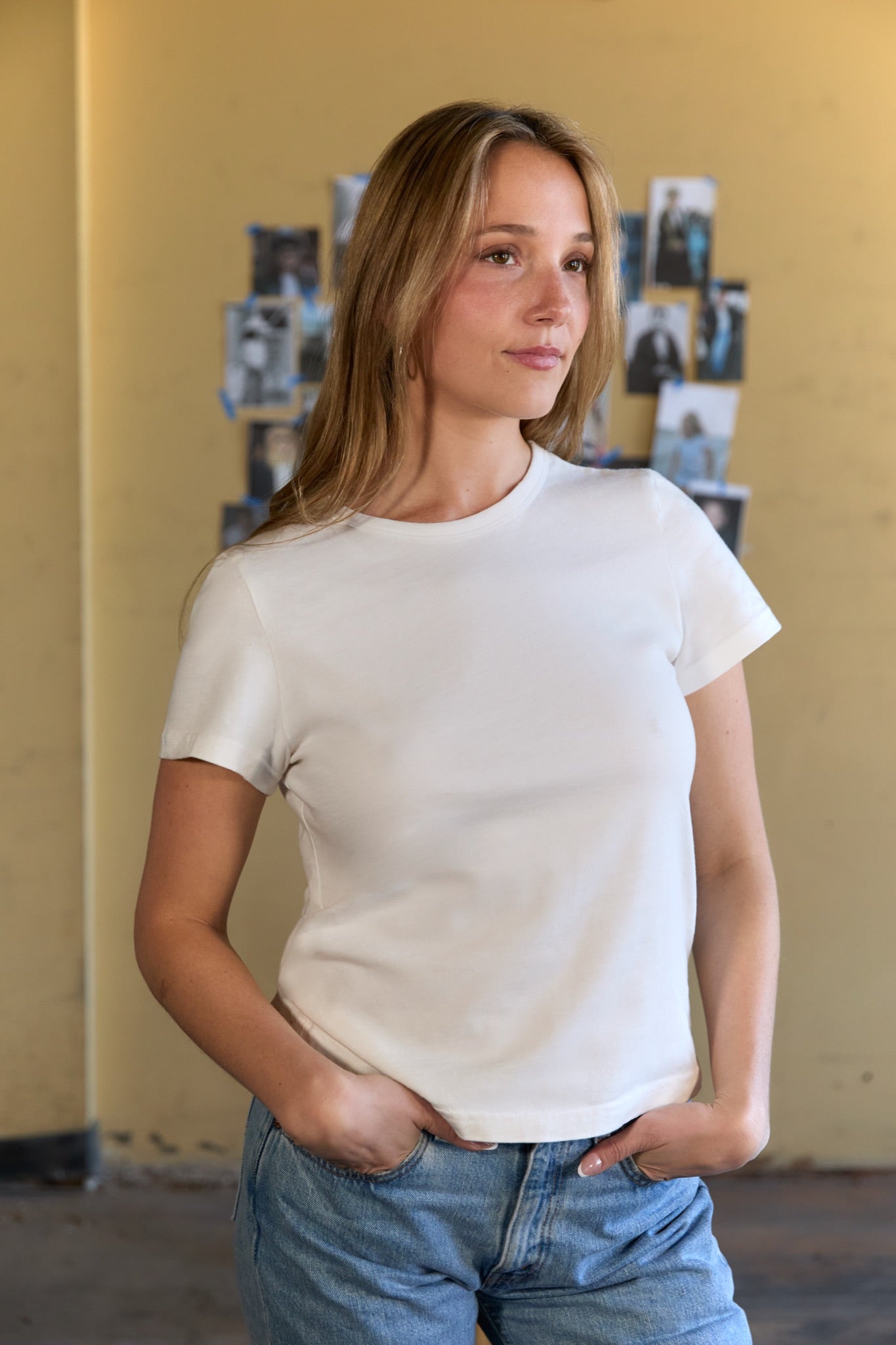 The Shortie Sleeve White Tee | 100% Supima Cotton | Plain Jane New