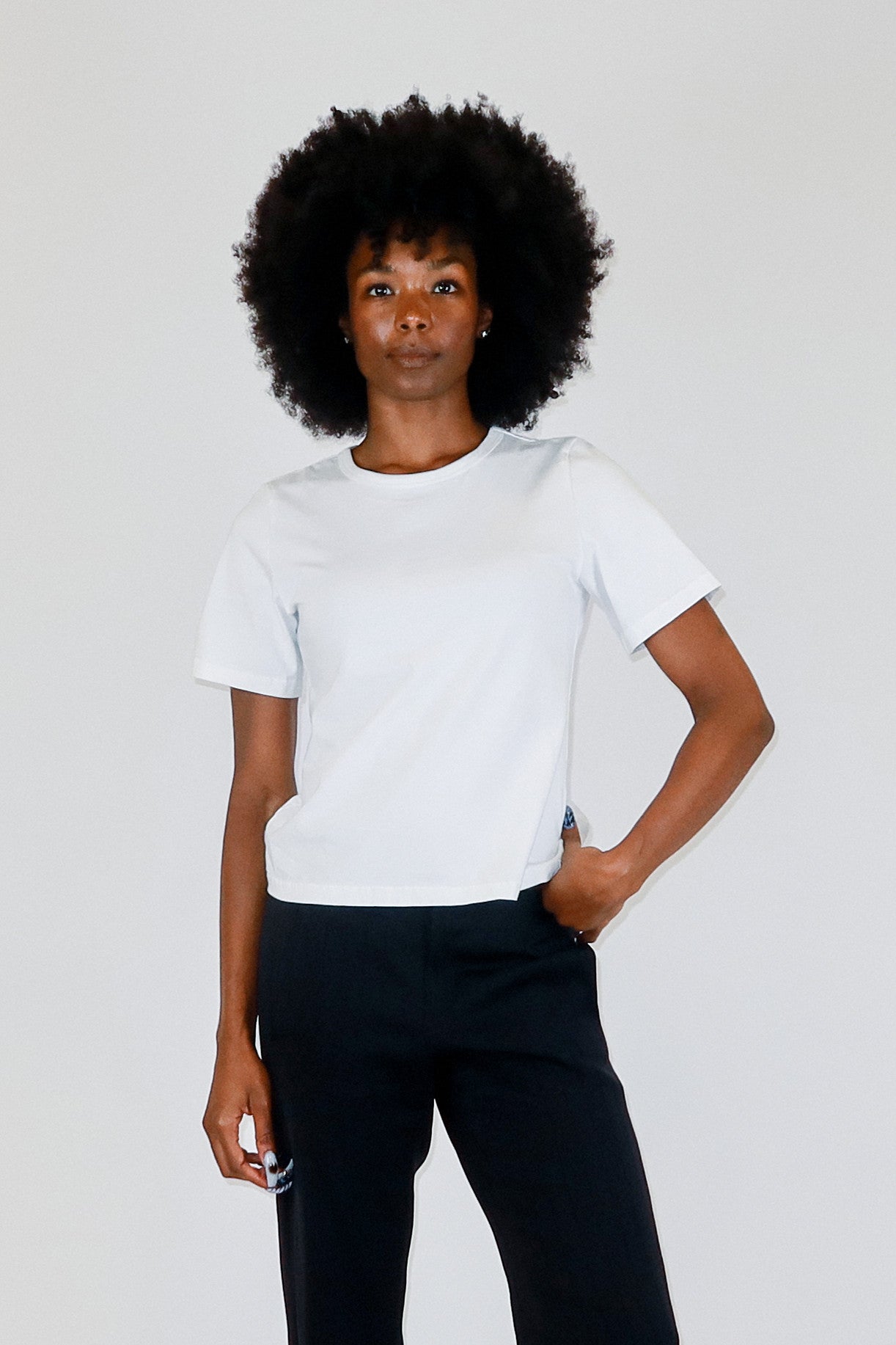 【新品未使用】SILK KNIT TEE〈SHORT SLEEVE〉サイズ2 白 The Shortie Sleeve White Tee | 100% Supima Cotton | Plain Jane New