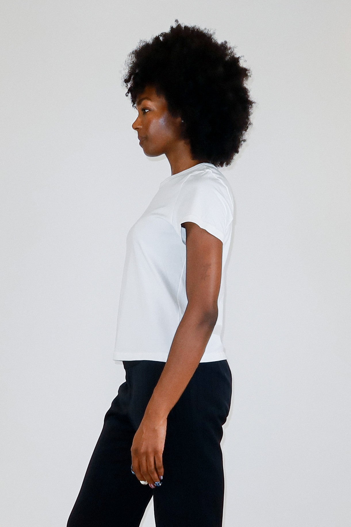 トップス ennoy Short sleeve hem rib tee (WHITE) M The Shortie Sleeve White Tee | 100% Supima Cotton | Plain Jane New